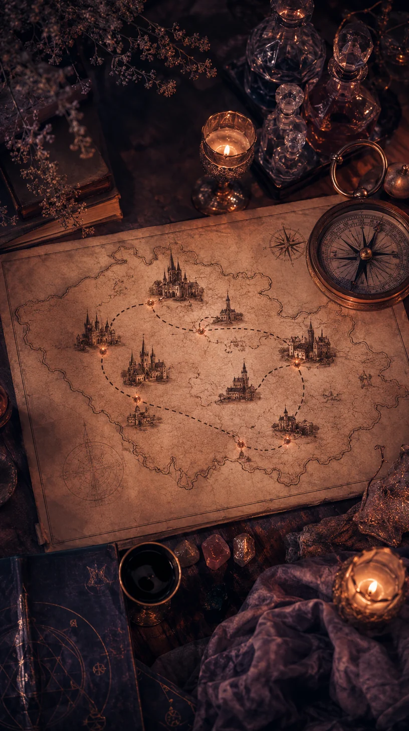 Mapa víkendového itineráře po Česku